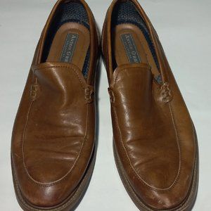 Aston Grey Salkin Brown Leather Loafers Rubber Sole Men's Size 10.5
